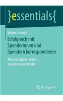 Erfolgreich Mit Spenderinnen Und Spendern Korrespondieren