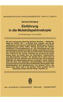 Einführung in Die Molekülspektroskopie