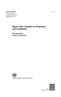 Report of the Committee for Programme and Coordination