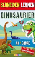 Schneiden Lernen ab 4 Jahre Dinosaurier: Dino Ausschneidebuch fur Kinder mit dem Scherenfuhrerschein - Ideales Ubungsbuch fur Kindergarten, Vorschule und Grundschule