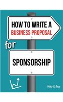 How To Write A Business Proposal For Sponsorship