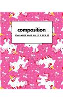 Composition: Unicorn Notebook: Get Organized with this back to school student notebook or journal makes a great gift for kids, girls, boys and teachers for the c