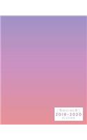2019-2020: Weekly and Monthly Academic Calendar/Agenda July 2019 - June 2020 Gradient Purple to Pink