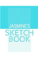 Jasmine's Sketchbook: Personalized blue sketchbook with name: 120 Pages