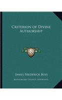 Criterion of Divine Authorship