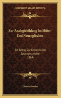 Zur Analogiebildung Im Mittel-Und Neuenglischen: Ein Beitrag Zur Kenntniss Der Sprachgeschichte (1884)