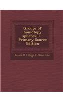 Groups of Homotopy Spheres, I