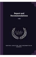 Report and Recommendations