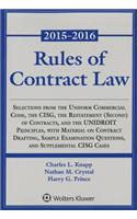 Rules of Contract Law, 2015-2016 Statutory Supplement