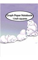 Graph Paper Notebook - 1 Inch Squares - Trees: Graph Paper, 1 Inch Squares