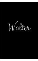 Walter: notebook with the name on the cover, elegant, discreet, official notebook for notes