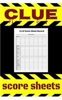 Clue score sheets