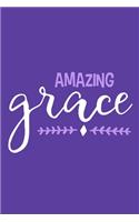 Amazing Grace: Blank Lined Notebook: Bible Scripture Christian Journals Gift 6x9 - 110 Blank Pages - Plain White Paper - Soft Cover Book