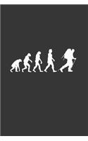 Wanderer Notizbuch: Wanderer Evolution / 6x9 Zoll / 120 linierte Seiten
