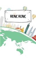 Hong Kong: Dotted Travel Diary Notebook or Journey Dotted Grid Journal - Holiday Trip Pocketbook for Men and Women with Dots