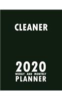 Cleaner 2020 Weekly and Monthly Planner: 2020 Planner Monthly Weekly inspirational quotes To do list to Jot Down Work Personal Office Stuffs Keep Tracking Things Motivations Notebook