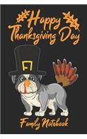 Happy Thanksgiving Day Family Notebook