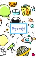 Boys only Notebook: Gifts for kids - lined notebook/journal