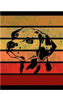 Dalmatian Retro Stripes Notebook