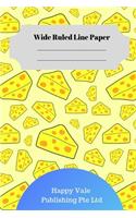 Cute Cheese Theme Wide Ruled Line Paper