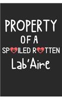 Property Of A Spoiled Rotten Lab'Aire: Lined Journal, 120 Pages, 6 x 9, Lab'Aire Dog Gift Idea, Black Matte Finish (Property Of A Spoiled Rotten Lab'Aire Journal)