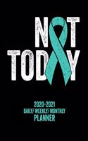Not Today PTSD: 2020 -2021 Daily/ Weekly/ Monthly Planner: Post Traumatic Stress Syndrome Awareness 2-Year Personal Planner with Grid Calendar Teal Ribbon Appointme