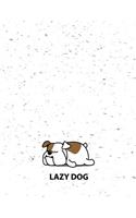 Lazy dog: Lazy dog on white cover and Dot Graph Line Sketch pages, Extra large (8.5 x 11) inches, 110 pages, White paper, Sketch, Draw and Paint