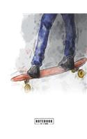 Notebook: Art skater on white cover and Lined pages, Extra large (8.5 x 11) inches, 110 pages, White paper