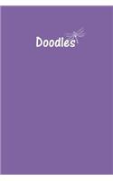 Doodles Journal - Great for Sketching, Doodling, Project Planning or Brainstorming: Medium Ruled, Soft Cover, 6 x 9 Journal, Deluge Purple, 100 Pages