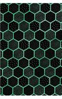 Bullet Journal Notebook Polka Dots and Hexagons Pattern 8