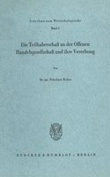 Die Teilhaberschaft an Der Offenen Handelsgesellschaft Und Ihre Vererbung
