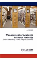 Management of Academic Research Activities