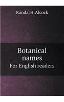 Botanical names For English readers