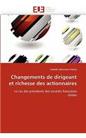 Changements de Dirigeant Et Richesse Des Actionnaires: (Omn.Univ.Europ.)