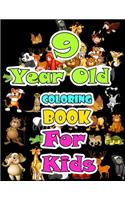 9 year old Animals Coloring Book for kids