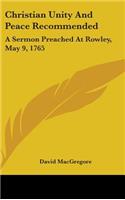 Christian Unity And Peace Recommended