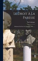 Droit À La Paresse
