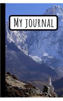 My Journal: Landscape Journal - Snow Mountai Peak Notebook - Lined (6x9)