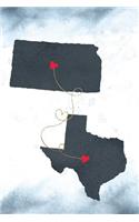 Kansas & Texas: Long Distance Out of State Notebook - Blank Lines