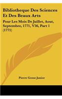 Bibliotheque Des Sciences Et Des Beaux Arts