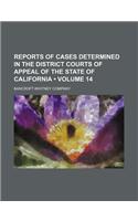 Reports of Cases Determined in the District Courts of Appeal of the State of California (Volume 14): (English)