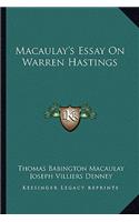 Macaulay's Essay on Warren Hastings