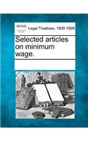 Selected Articles on Minimum Wage.