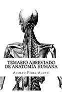 Temario Abreviado de Anatomía Humana