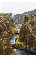 A View of a Winding River Through a Canyon Summer in Iceland Journal: 150 Page Lined Notebook/Diary