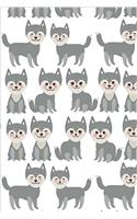 Husky Dog Kawaii Journal