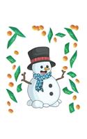 Christmas Snowman Rain Money Notebook: Graph Paper Journal 6x9 - 120 Pages