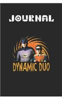 Journal: Batman Classic Tv Series Dynamic Duo Blank Journal Notebook Size for Diary Student Teacher Friend with 120 Pages of 6inx9in Blank Ruled Line Paper
