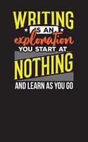 Writing Is An Exploration You Start At Nothing And Learn As You Go: Writer & Author Planner and Diary