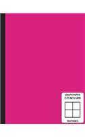 Low Vision Notebook: 0.75 Inch Graph Paper - Full Size Grid Ruled Notebook - Large Print Page Numbers - Pink Cover